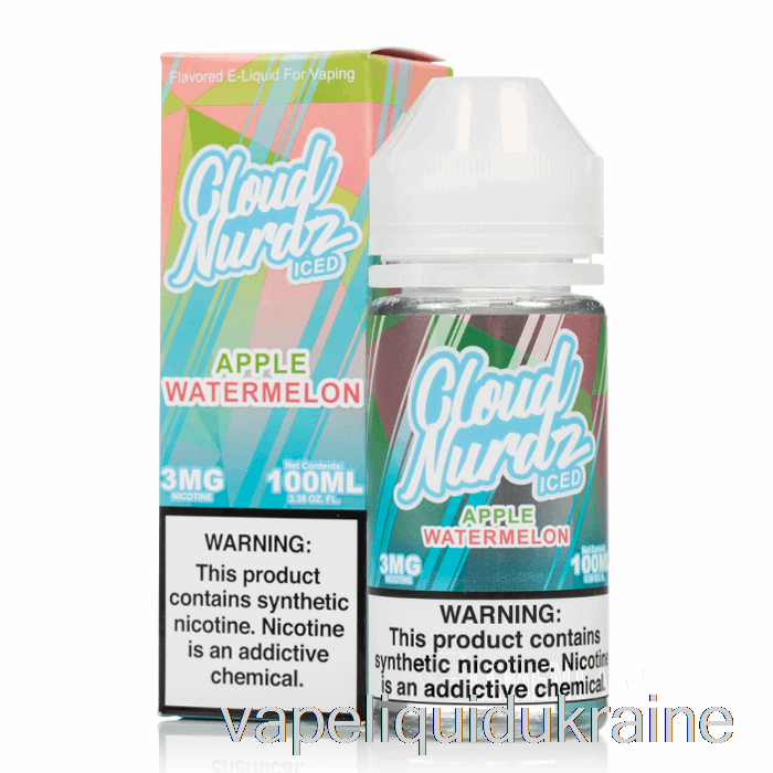 Vape Ukraine ICED Apple Watermelon - Cloud Nurdz - 100mL 3mg